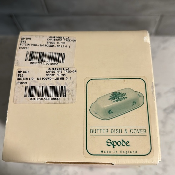 NIB Spode 1/4 Lb Covered Butter Christmas Tree - Picture 6 of 6